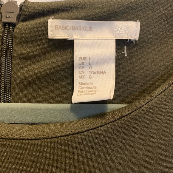 H&M Olive Smock Dress - Picture 2 of 3
